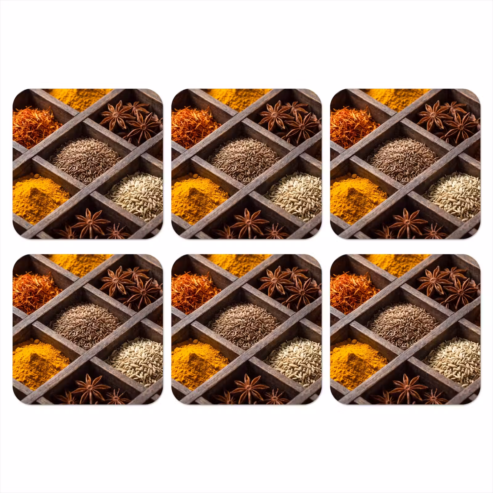 Onderzetter - Kruiden - Houten - Eten — 1