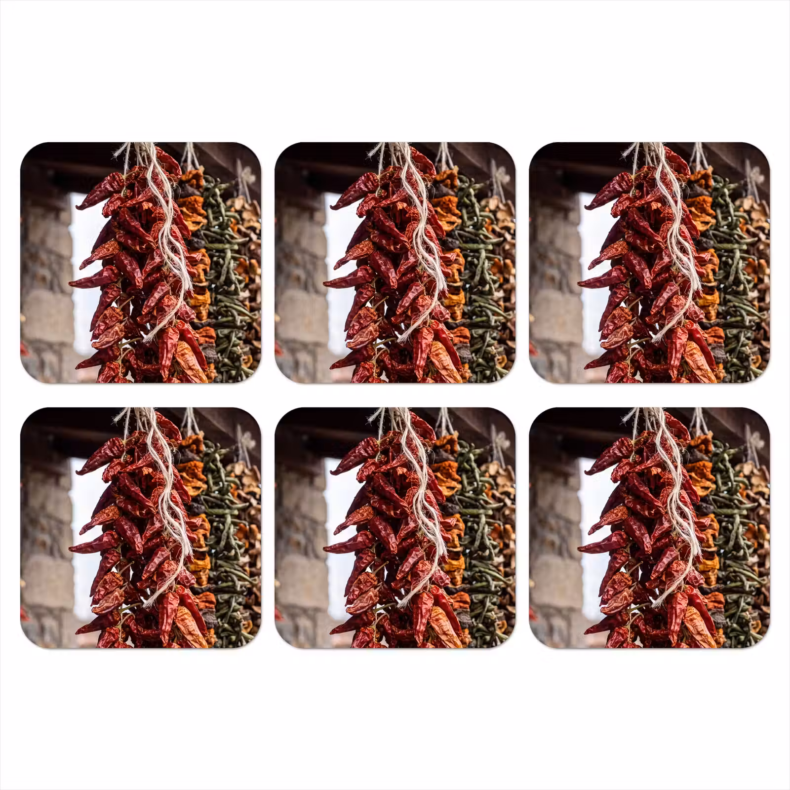 Onderzetter - Rode pepers - Eten — 1
