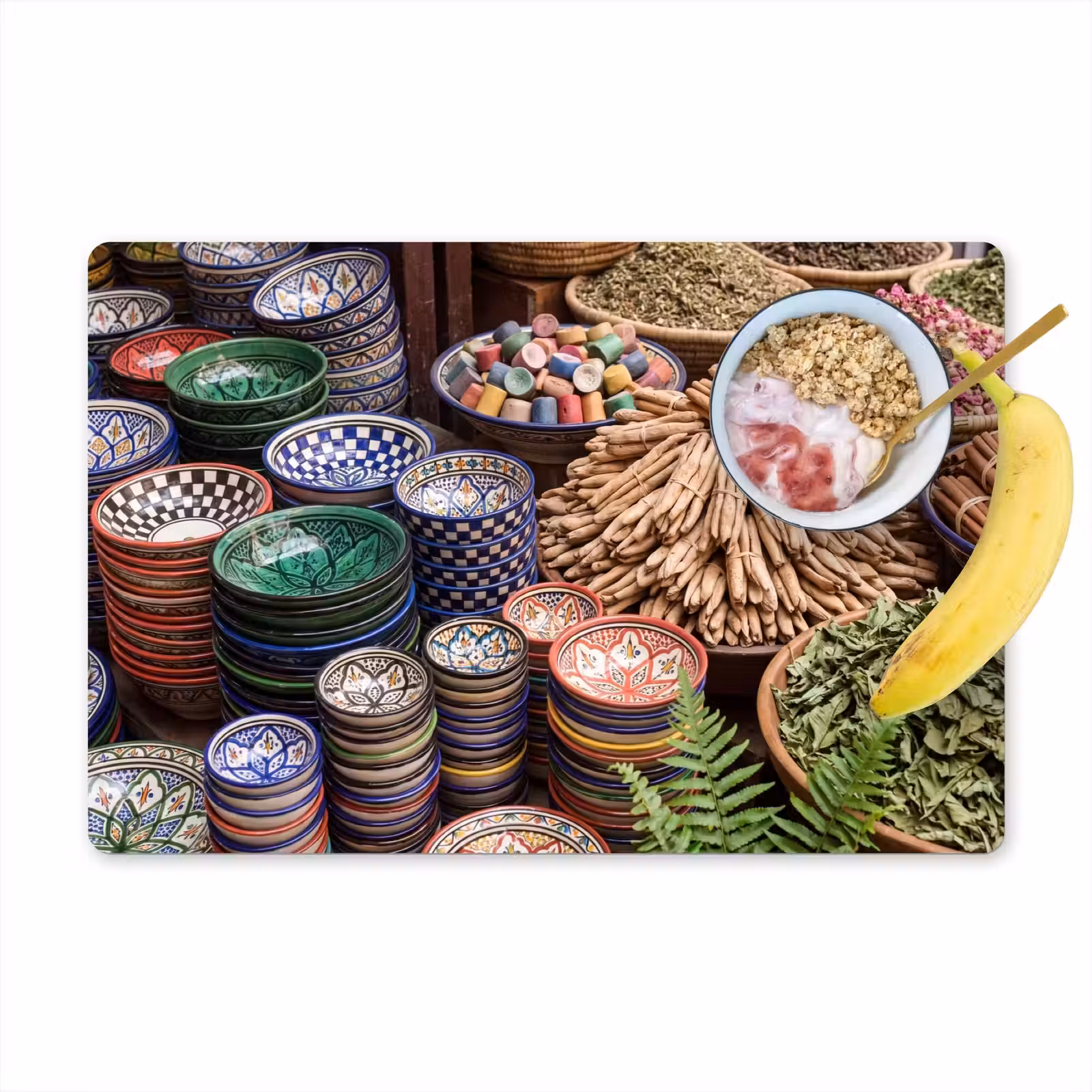 Placemat - 6 stuks - Aardewerk - Oosters - Kleurrijk — 1