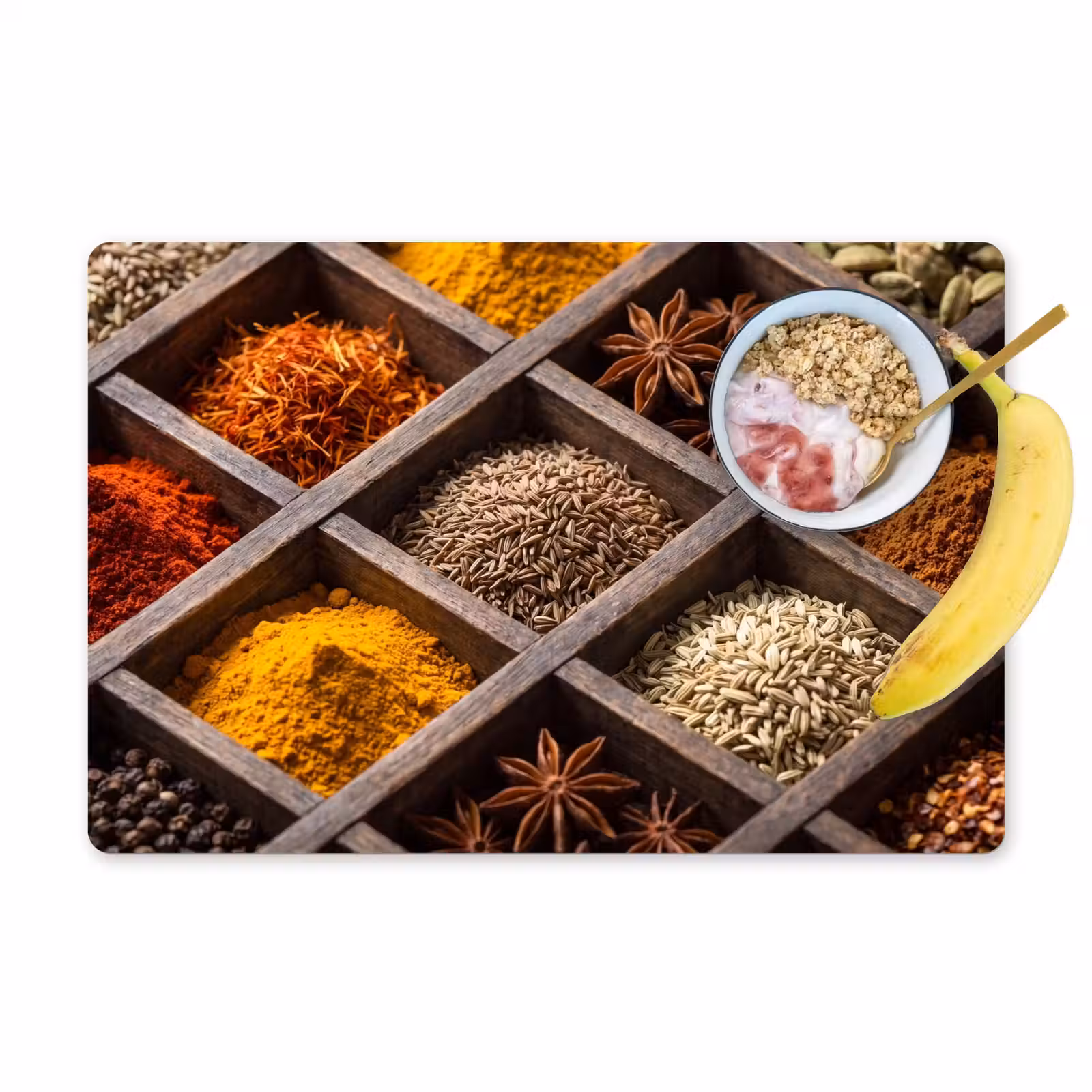 Placemat - 6 stuks - Kruiden - Houten - Eten — 1