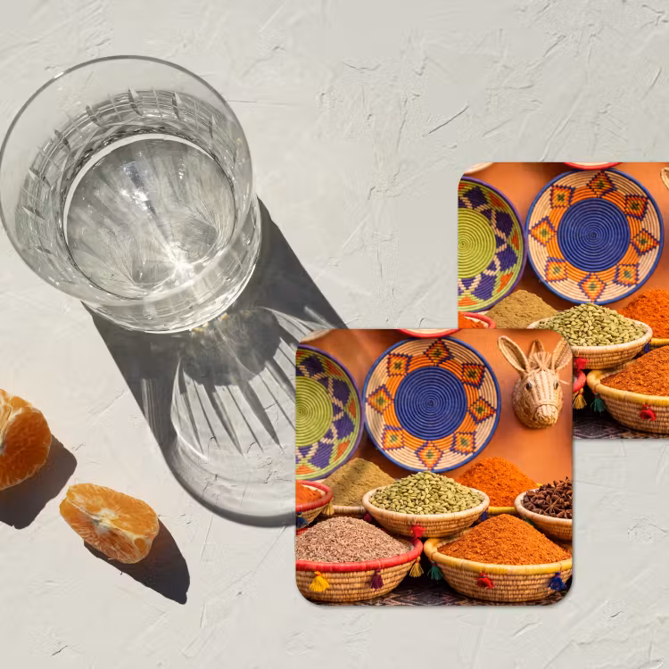 Onderzetter - Eten - Kleurrijk - Cultuur — 2