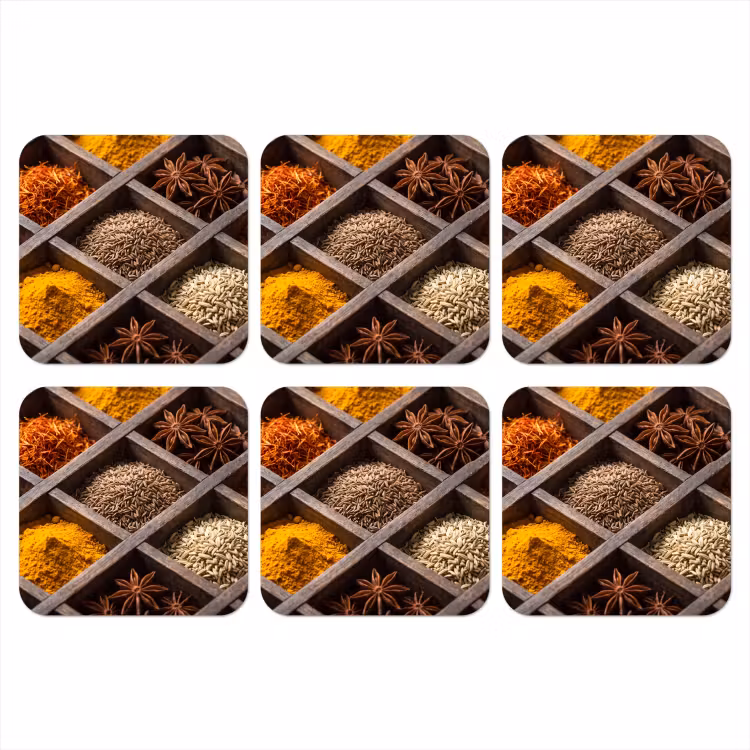 Onderzetter - Kruiden - Houten - Eten — 1