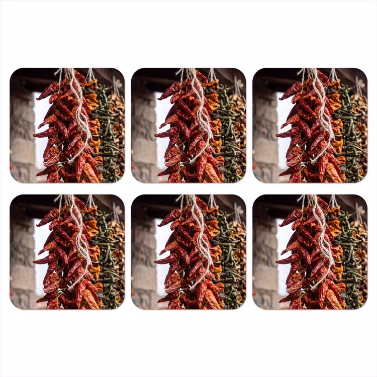 Onderzetter - Rode pepers - Eten — 1