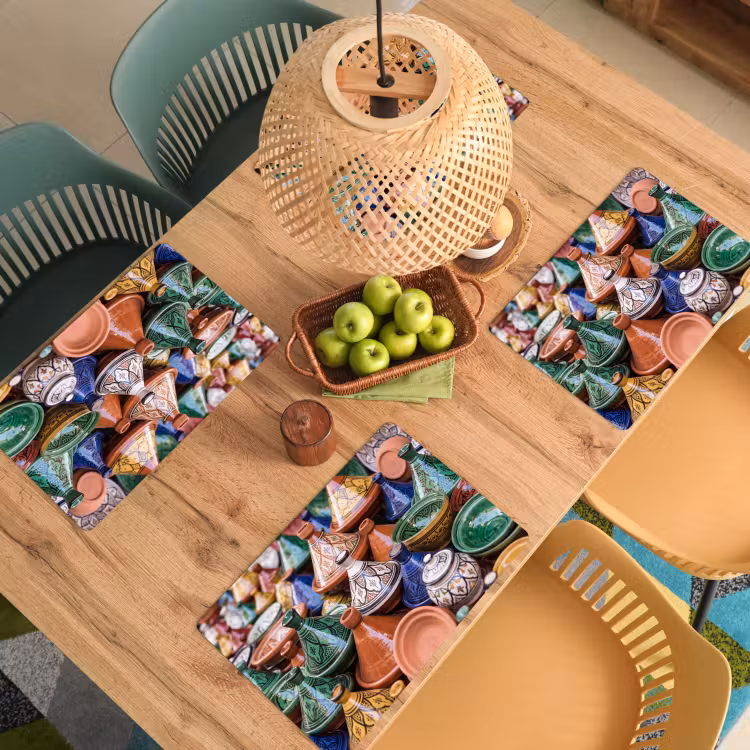 Placemat - 6 stuks - Aardewerk - Kleurrijk - Patroon — 6