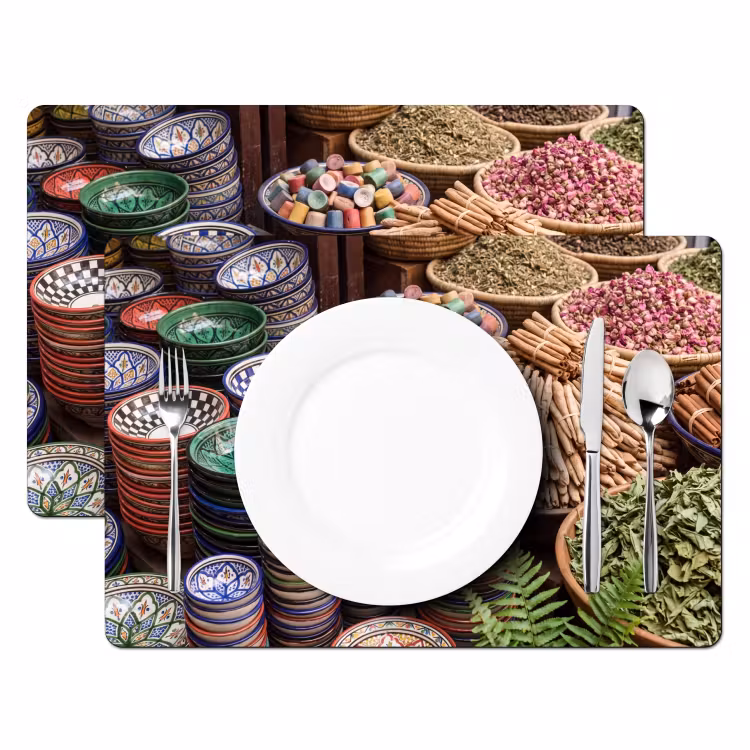 Placemat - 6 stuks - Aardewerk - Oosters - Kleurrijk — 2