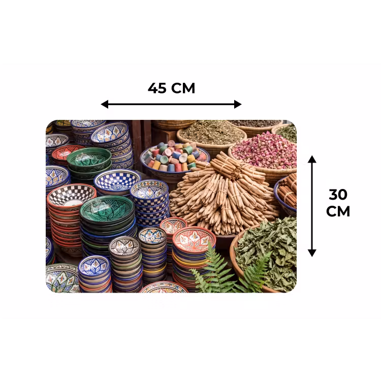 Placemat - 6 stuks - Aardewerk - Oosters - Kleurrijk — 3