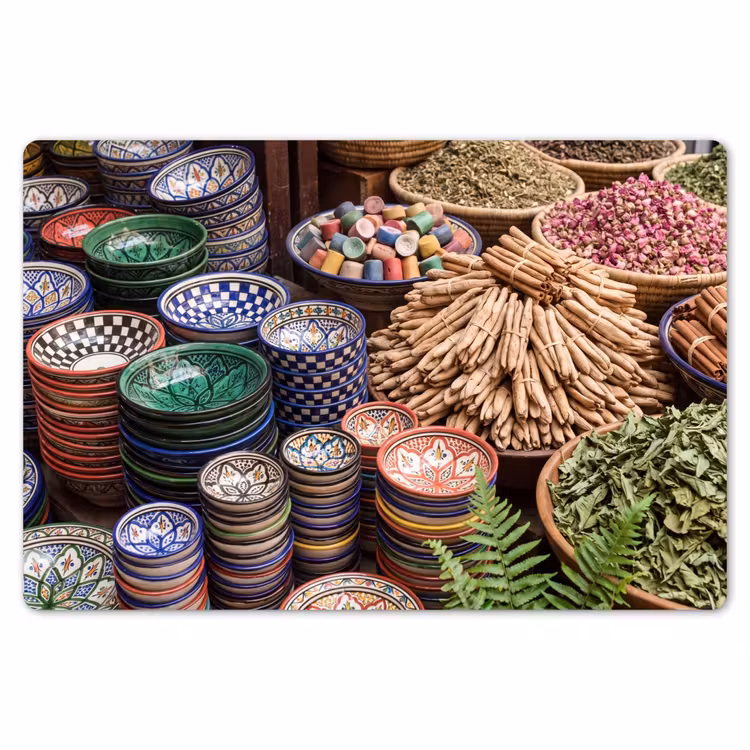 Placemat - 6 stuks - Aardewerk - Oosters - Kleurrijk — 7