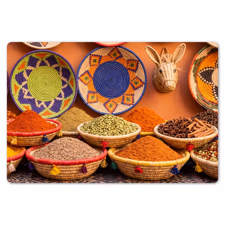 Placemat - 6 stuks - Eten - Kleurrijk - Cultuur — 7