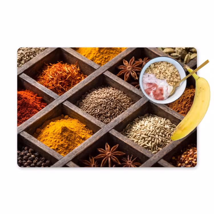 Placemat - 6 stuks - Kruiden - Houten - Eten — 1