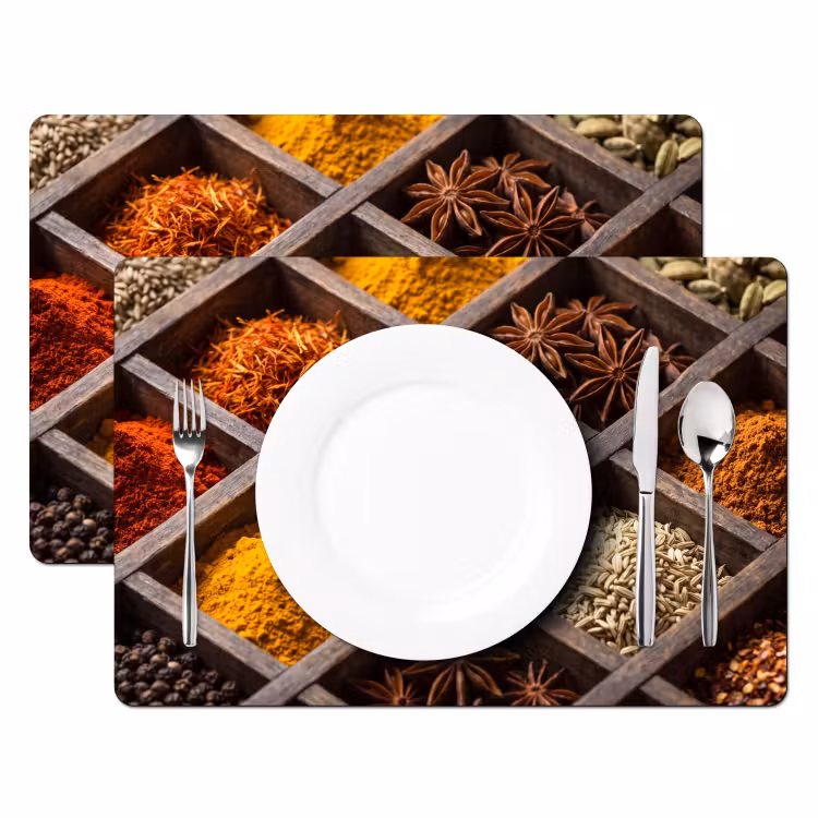 Placemat - 6 stuks - Kruiden - Houten - Eten — 2