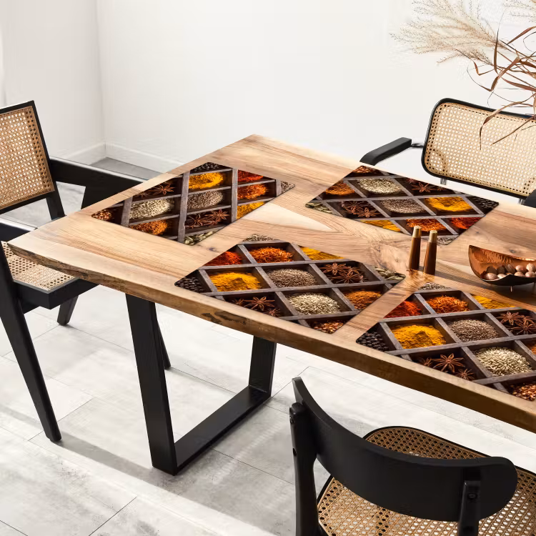 Placemat - 6 stuks - Kruiden - Houten - Eten — 5