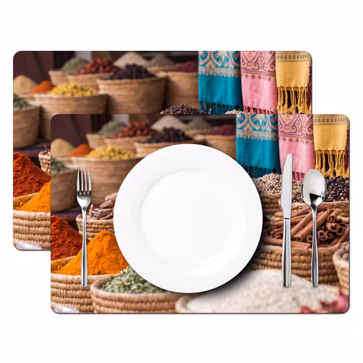 Placemat - 6 stuks - Kruiden - Manden - Oosters — 2