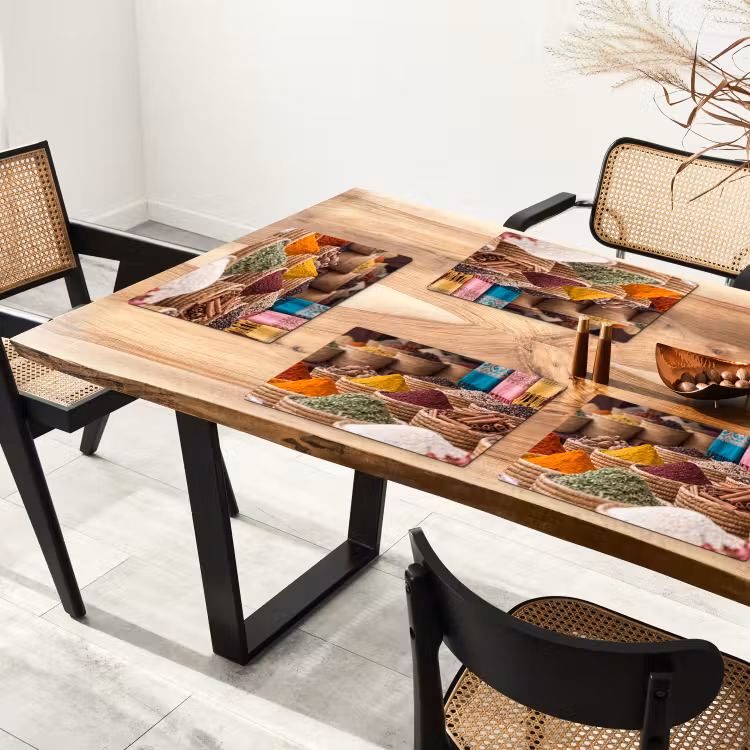 Placemat - 6 stuks - Kruiden - Manden - Oosters — 5