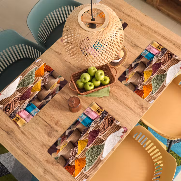Placemat - 6 stuks - Kruiden - Manden - Oosters — 6