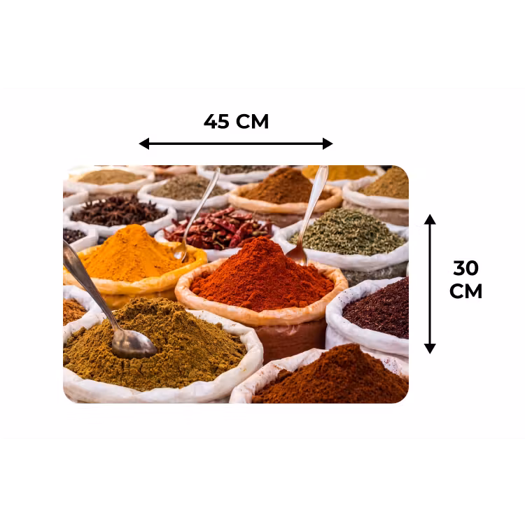 Placemat - 6 stuks - Kruiden - Markt - Eten — 3