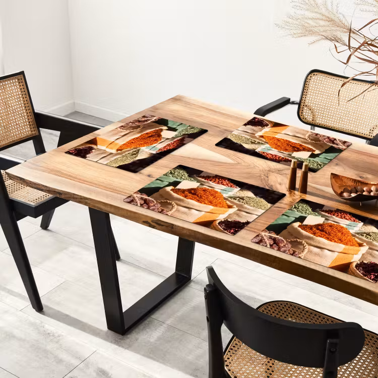 Placemat - 6 stuks - Kruiden - Markt - Kleurrijk — 5