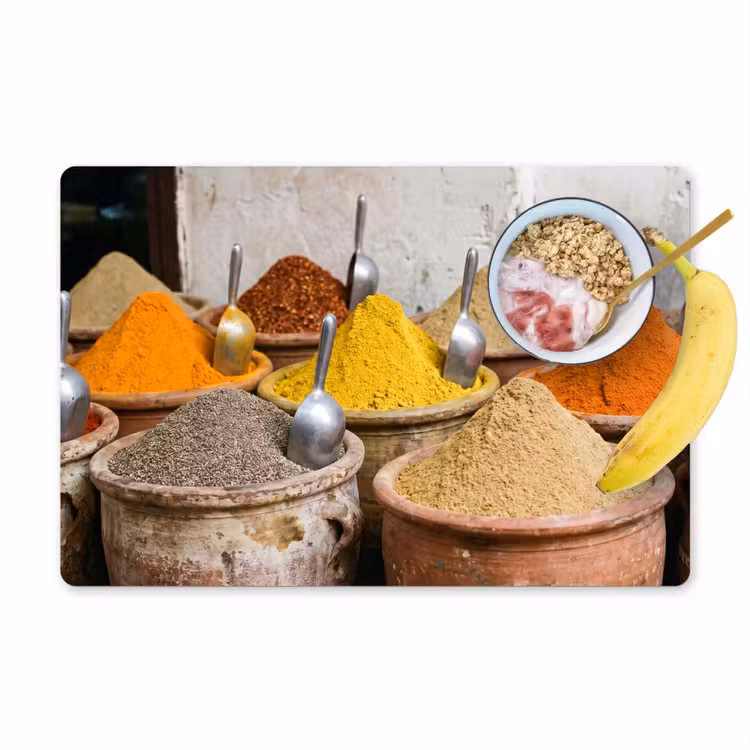 Placemat - 6 stuks - Kruiden - Potten - Oosters — 1