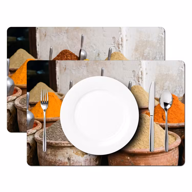 Placemat - 6 stuks - Kruiden - Potten - Oosters — 2