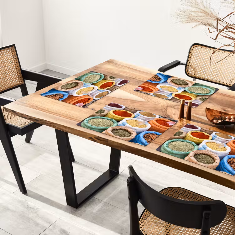 Placemat - 6 stuks - Kruiden - Zakken - Markt — 5