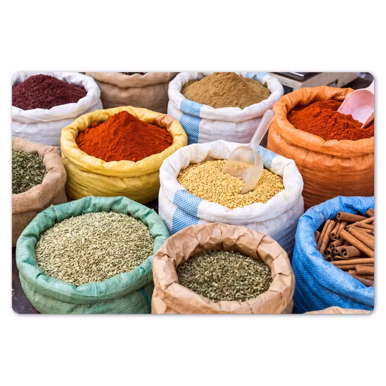Placemat - 6 stuks - Kruiden - Zakken - Markt — 7