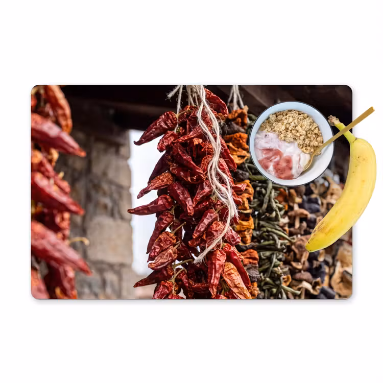 Placemat - 6 stuks - Rode pepers - Eten — 1