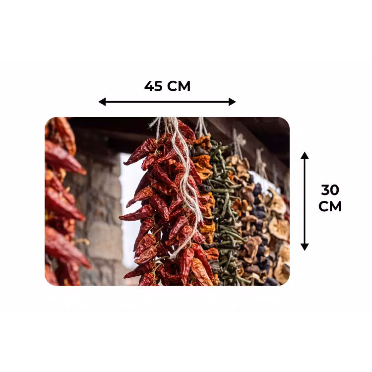 Placemat - 6 stuks - Rode pepers - Eten — 3