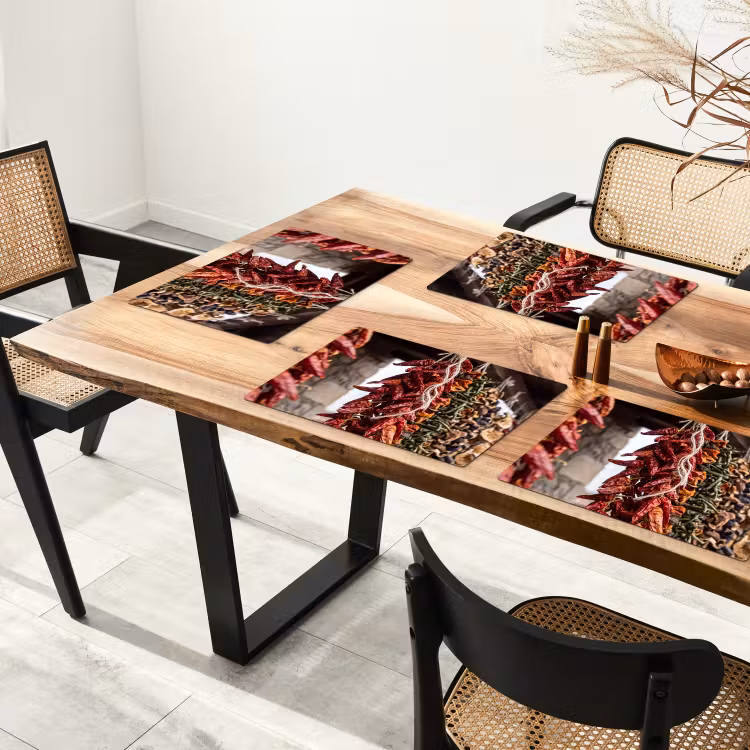 Placemat - 6 stuks - Rode pepers - Eten — 5