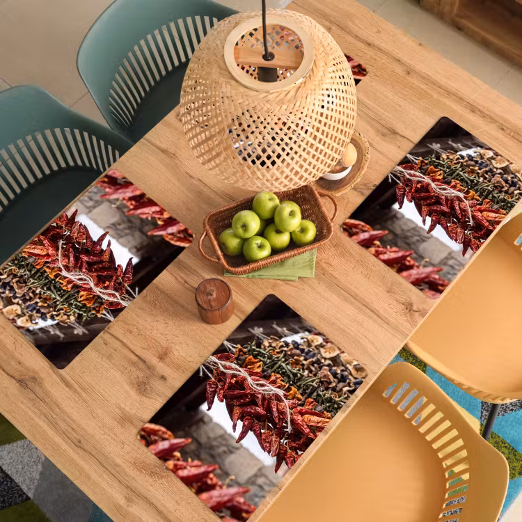 Placemat - 6 stuks - Rode pepers - Eten — 6
