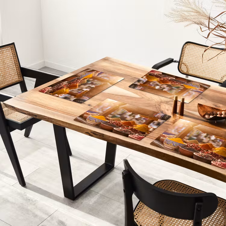 Placemat - 6 stuks - Specerijen - Markt - Kleurrijk — 5