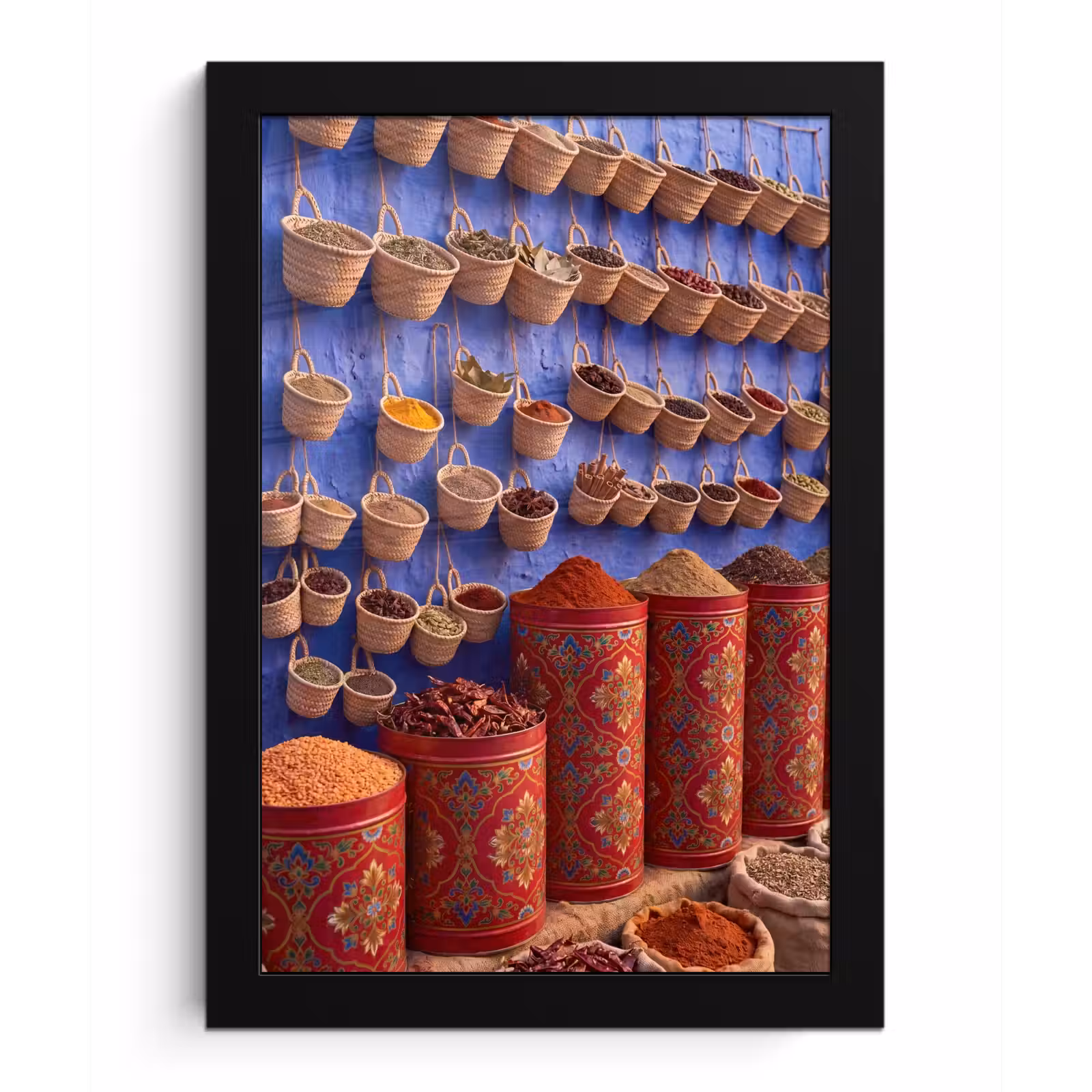 Poster met lijst - Kruiden - Manden - Markt — 1