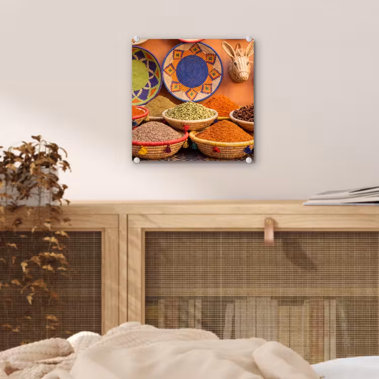 Glas schilderij - Eten - Kleurrijk - Cultuur — 5