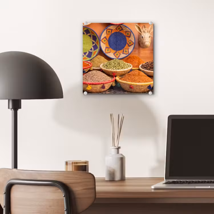 Glas schilderij - Eten - Kleurrijk - Cultuur — 7