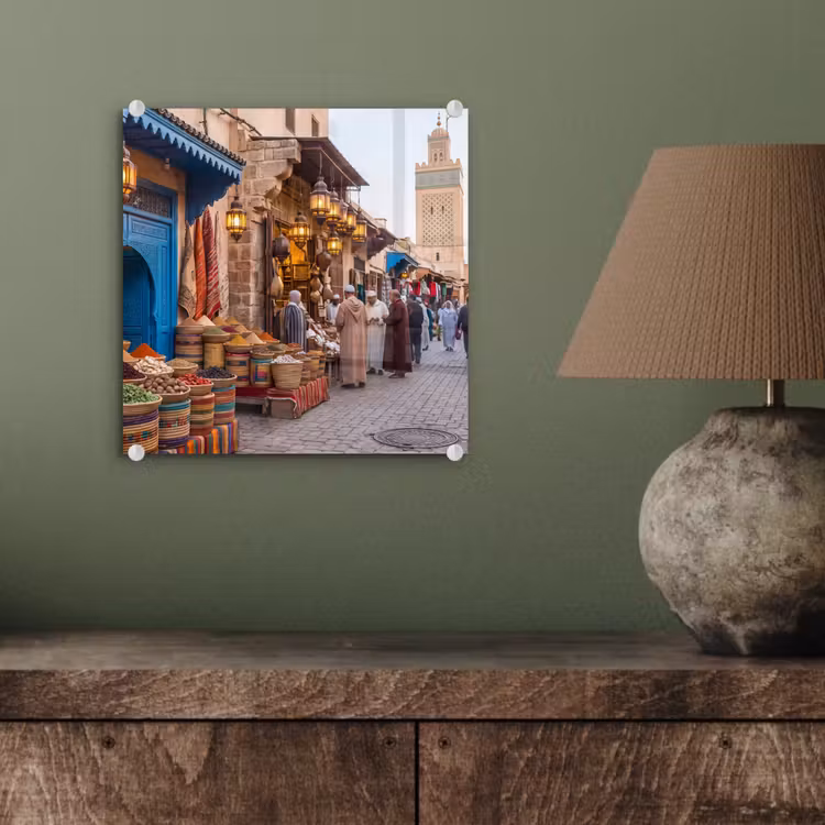 Glas schilderij - Markt - Oosters - Kleurrijk — 4