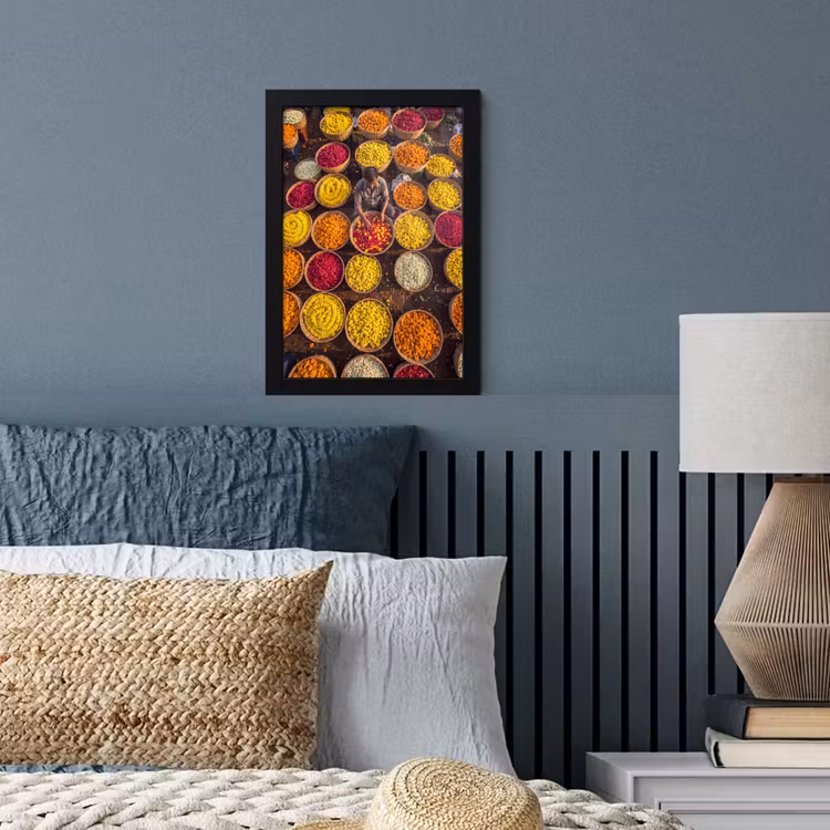 Poster met lijst - Bloemen - Markt - Kleurrijk — 3