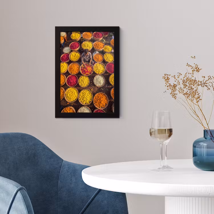 Poster met lijst - Bloemen - Markt - Kleurrijk — 4
