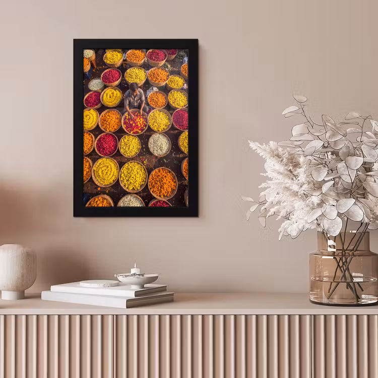 Poster met lijst - Bloemen - Markt - Kleurrijk — 5