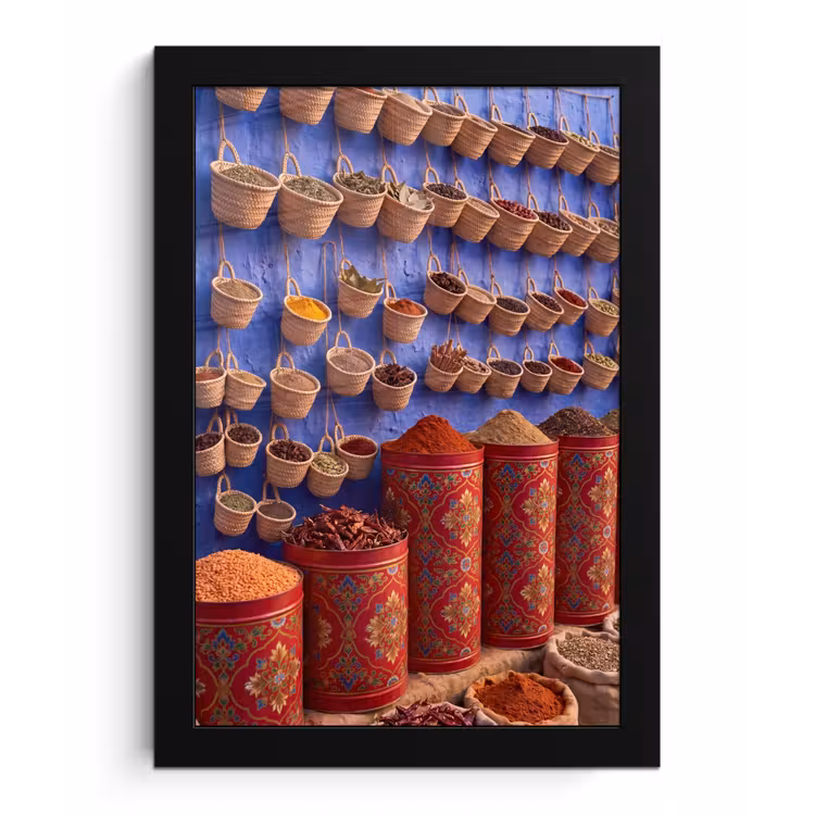 Poster met lijst - Kruiden - Manden - Markt — 1