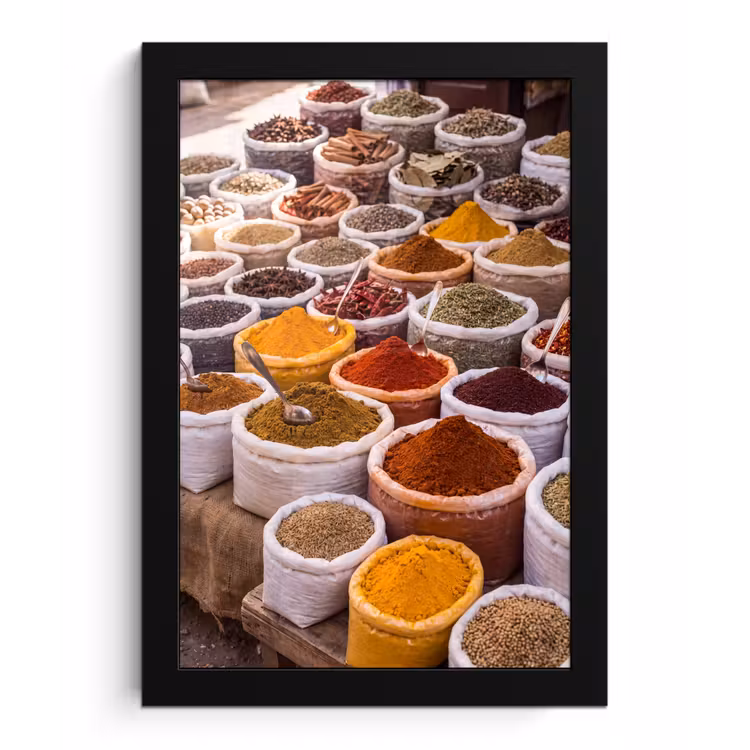 Poster met lijst - Kruiden - Markt - Eten — 1