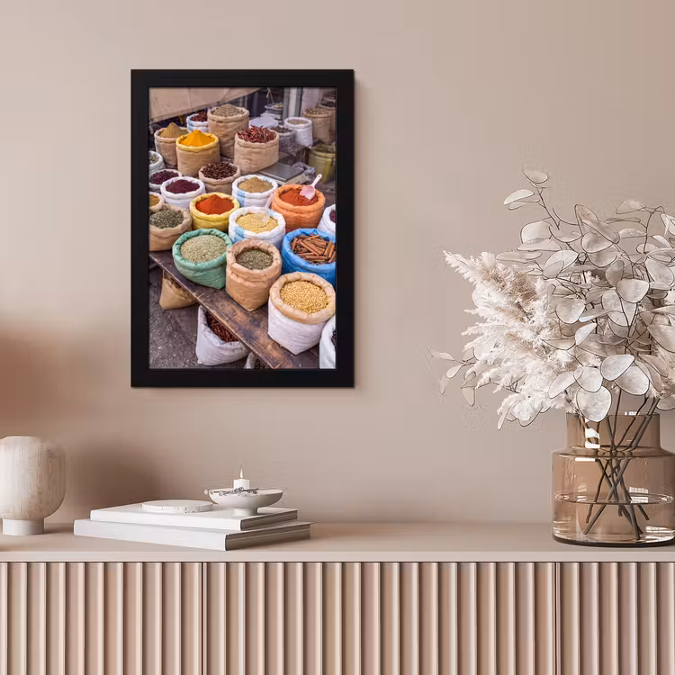 Poster met lijst - Kruiden - Zakken - Markt — 5