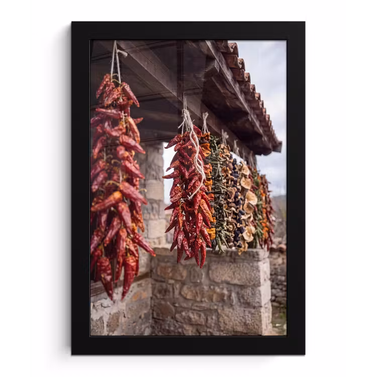 Poster met lijst - Rode pepers - Eten — 1
