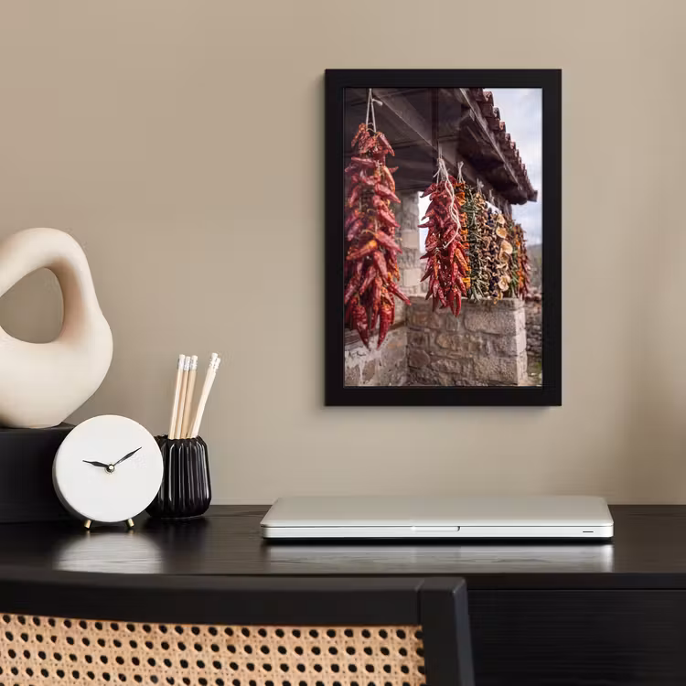 Poster met lijst - Rode pepers - Eten — 2