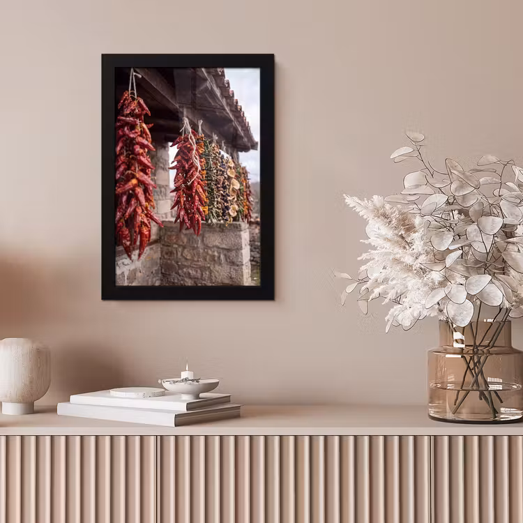 Poster met lijst - Rode pepers - Eten — 5