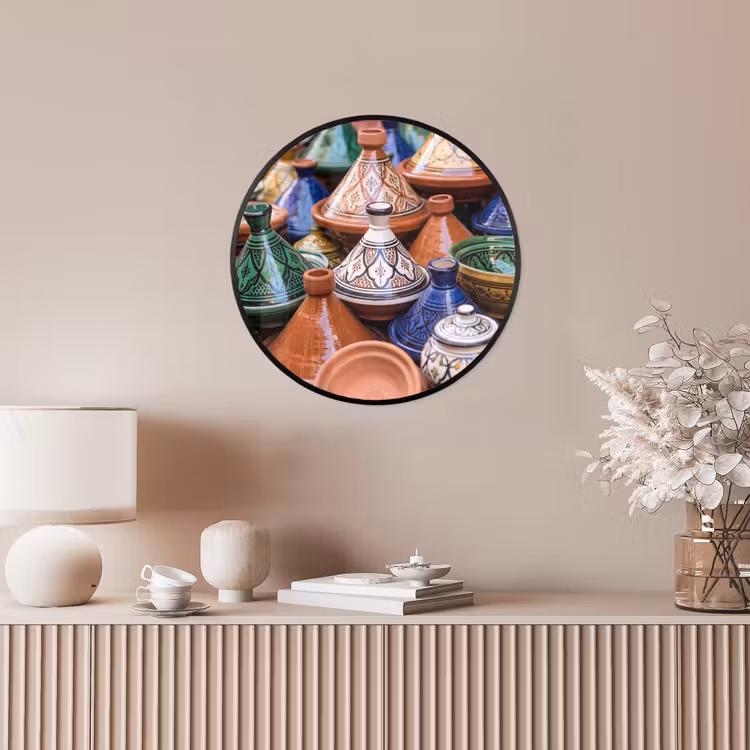 Ronde fotolijst - Aardewerk - Kleurrijk - Patroon — 5