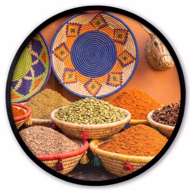 Ronde fotolijst - Eten - Kleurrijk - Cultuur — 1
