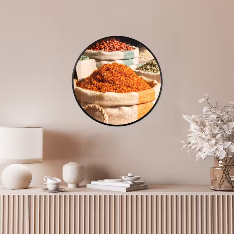 Ronde fotolijst - Kruiden - Markt - Kleurrijk — 5