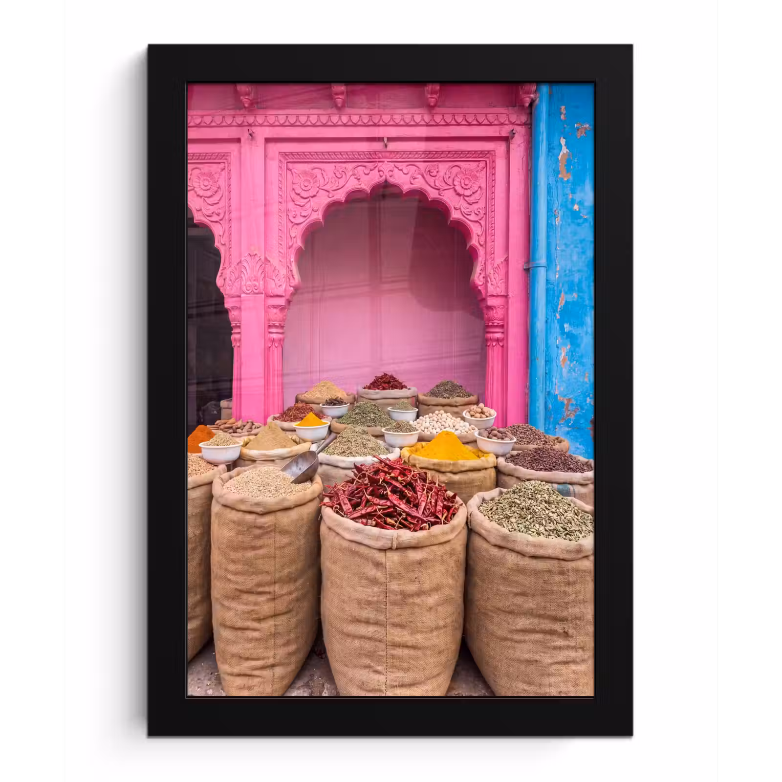 Poster met lijst - Kruiden - Markt - Roze — 1
