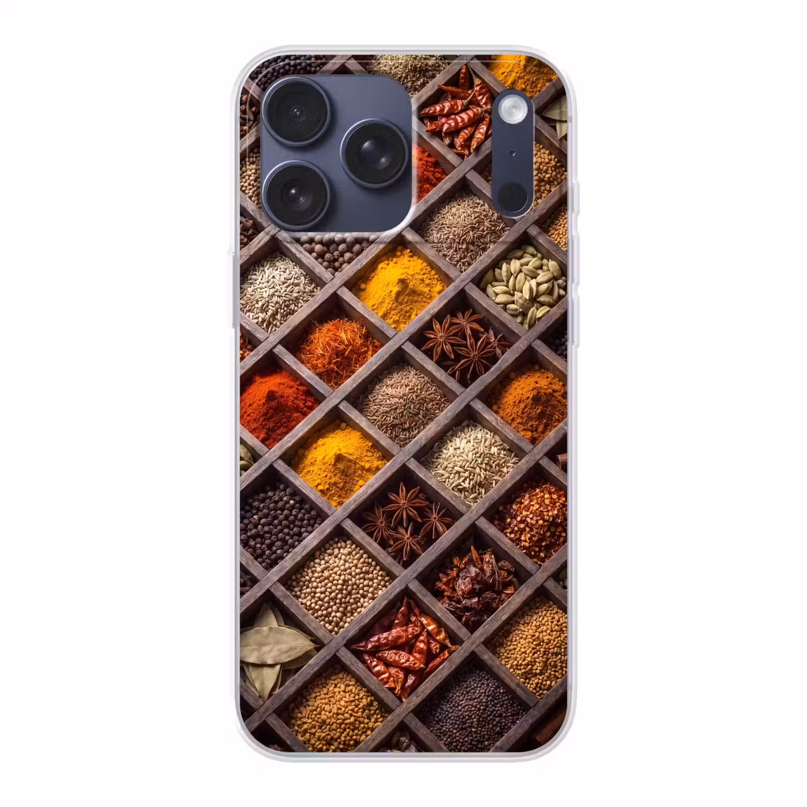 Telefoonhoesje Softcase - Kruiden - Houten - Eten — 1