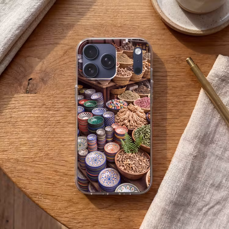 Telefoonhoesje Softcase - Aardewerk - Oosters - Kleurrijk — 2