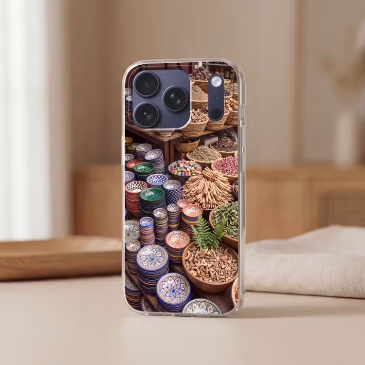 Telefoonhoesje Softcase - Aardewerk - Oosters - Kleurrijk — 3