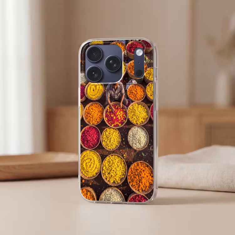 Telefoonhoesje Softcase - Bloemen - Markt - Kleurrijk — 3